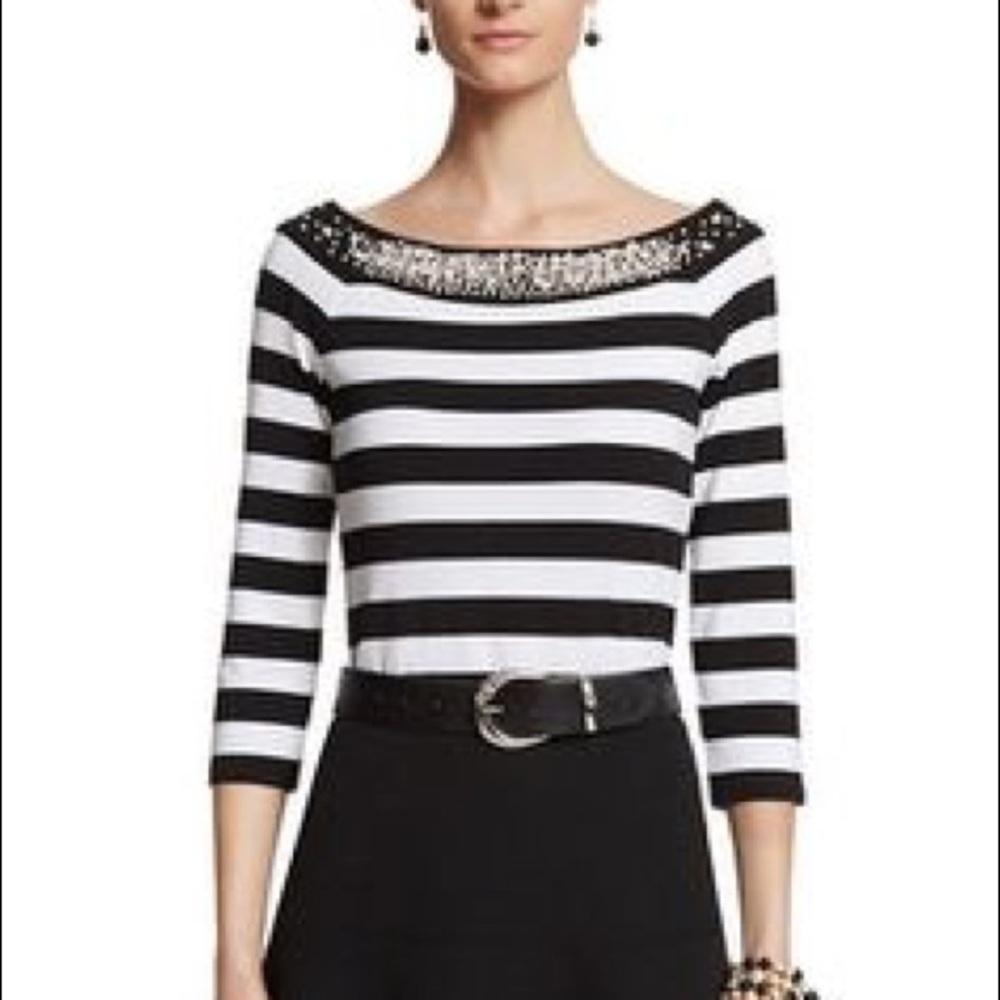Stripe boatneck 3/4 sleeve. Nautical inspiration